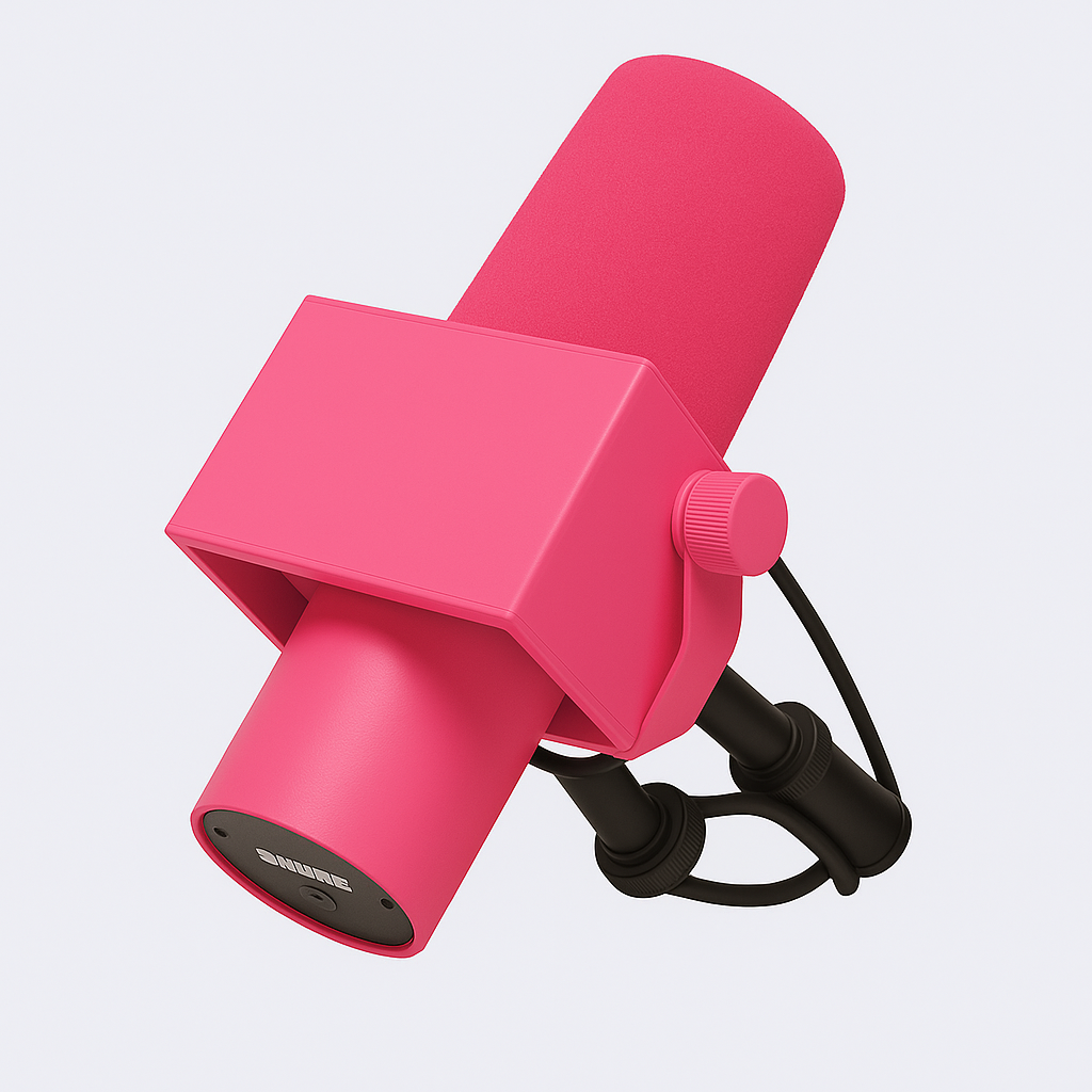 Blank Shure SM7B/SM7 Microphone Flag