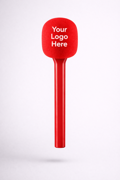 RØDE Interview Handheld Stick, Custom Pop Cover &amp; Custom Mic Flag