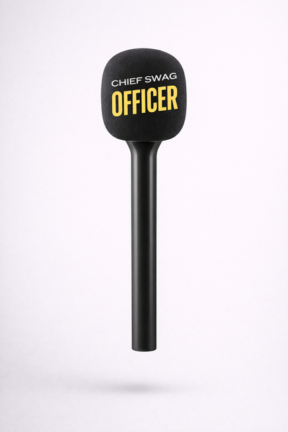 RØDE Interview Handheld Stick, Custom Pop Cover &amp; Custom Mic Flag