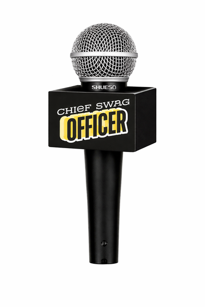 Shure SM58 Mic with Custom Mic Flag