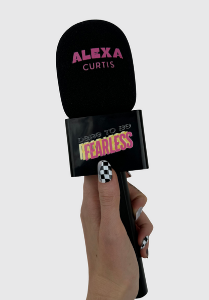 RØDE Interview Handheld Stick, Custom Pop Cover &amp; Custom Mic Flag