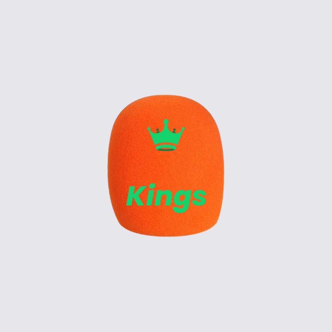 Custom Orange Shure MV7 Pop Filter/Windscreen, Full-Color Logo, Any Design